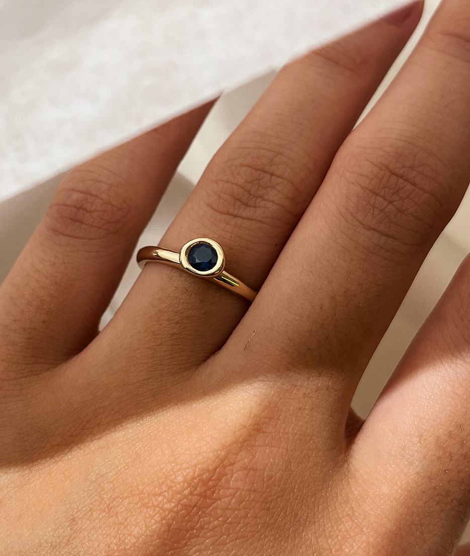 SapphirePebble Ring