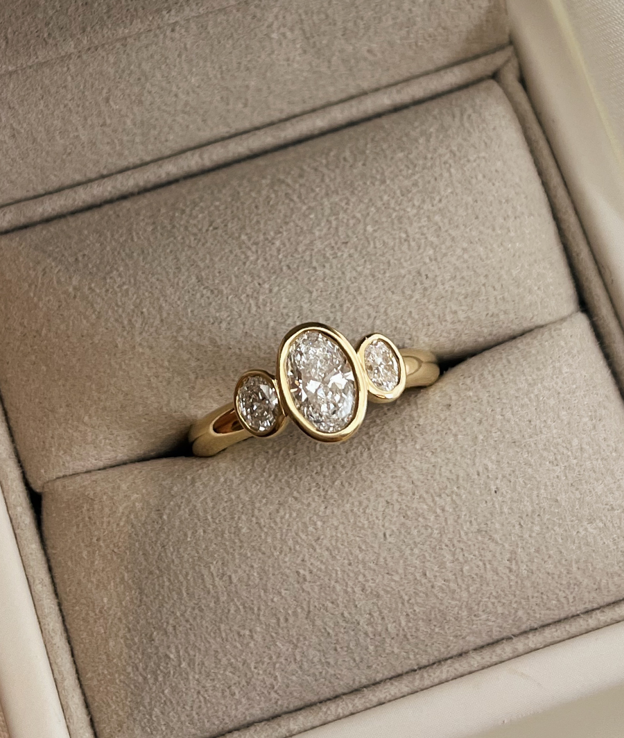 Small Oval Trilogy Ring