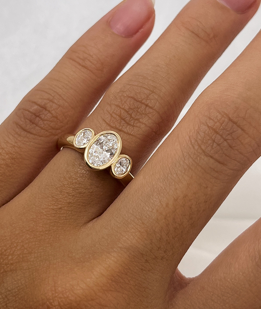 Small Oval Trilogy Ring