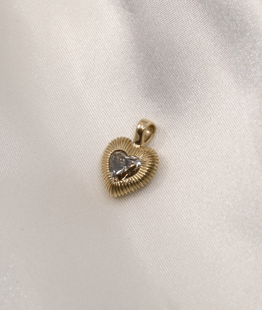 Talisman Large Heart Necklace with Stone