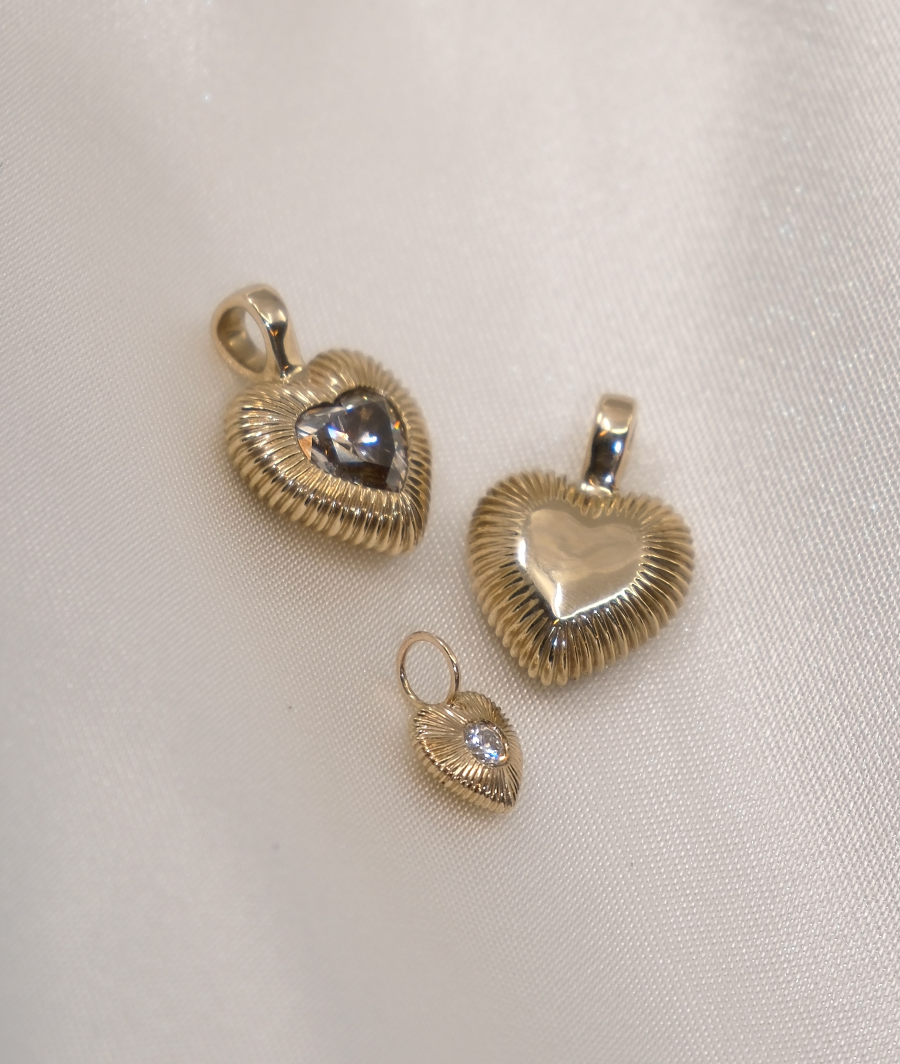 Talisman Large Heart Necklace with Stone