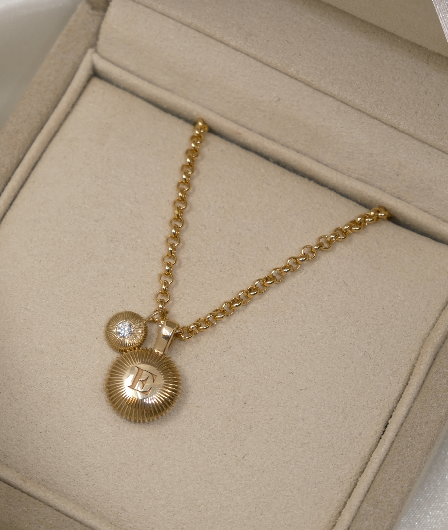 Talisman Pendant Necklace Small with Stone