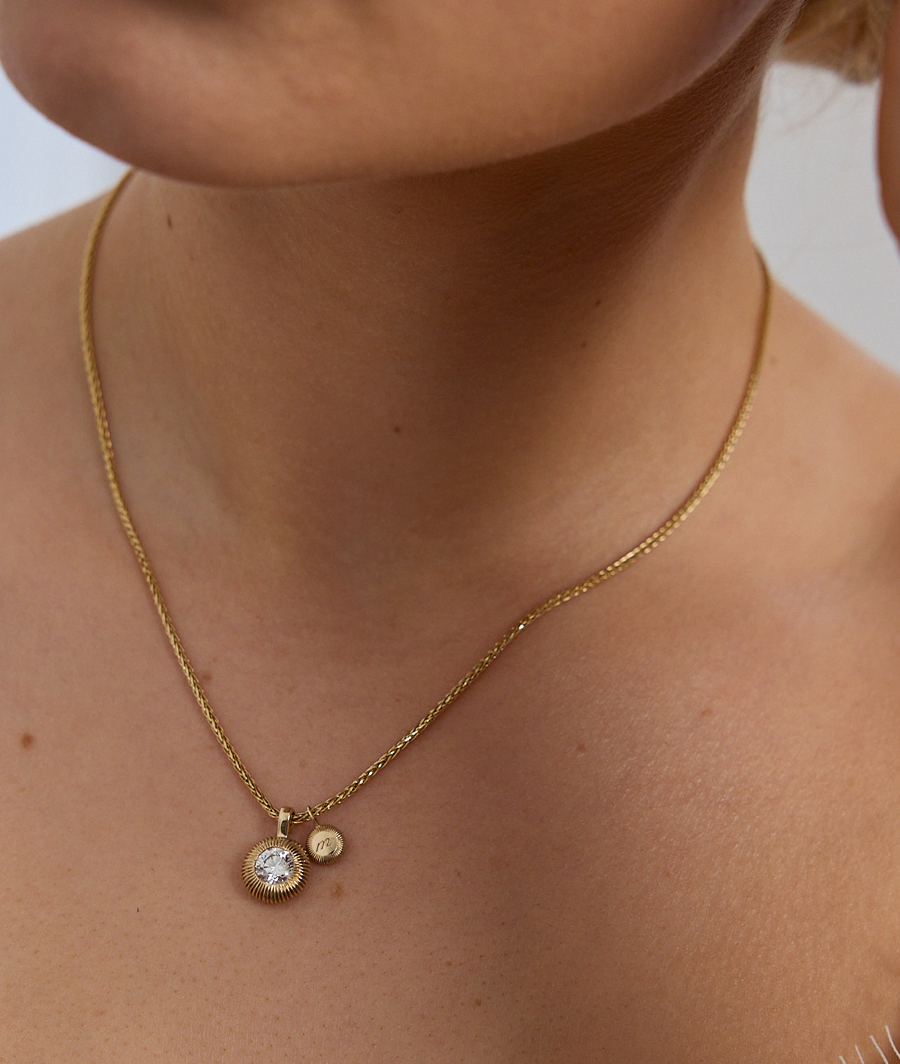 Tiny Talisman Initial Necklace