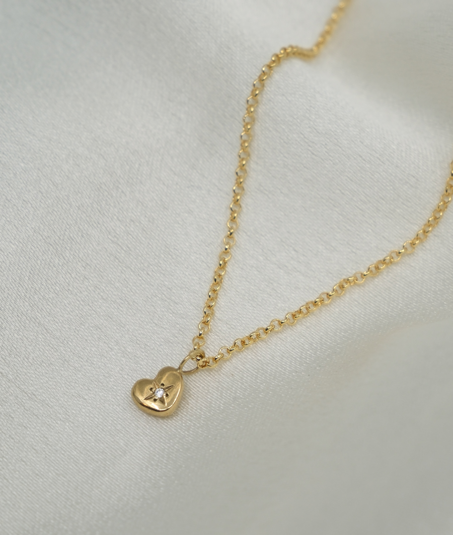 Tiny Heart of Gold necklace