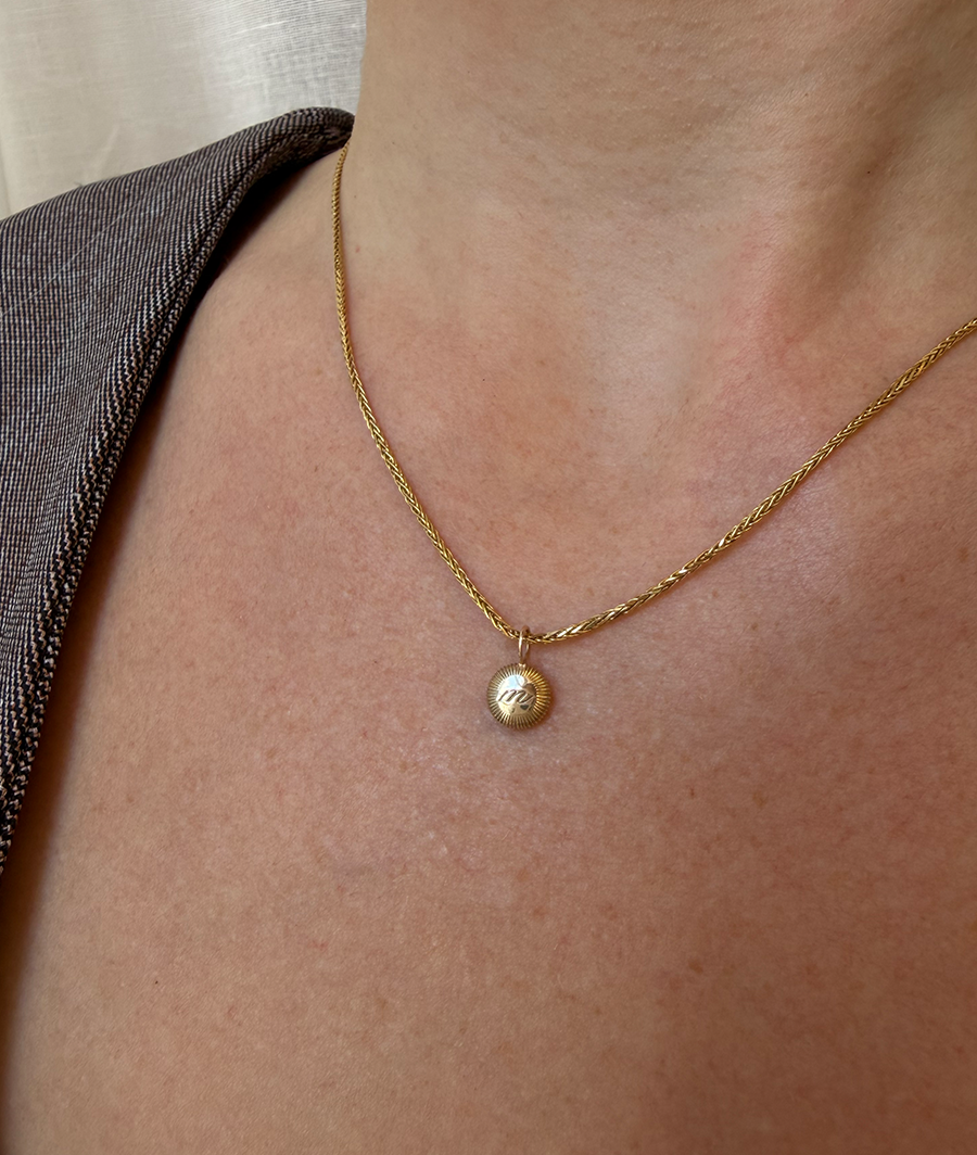 Tiny Talisman Initial Necklace