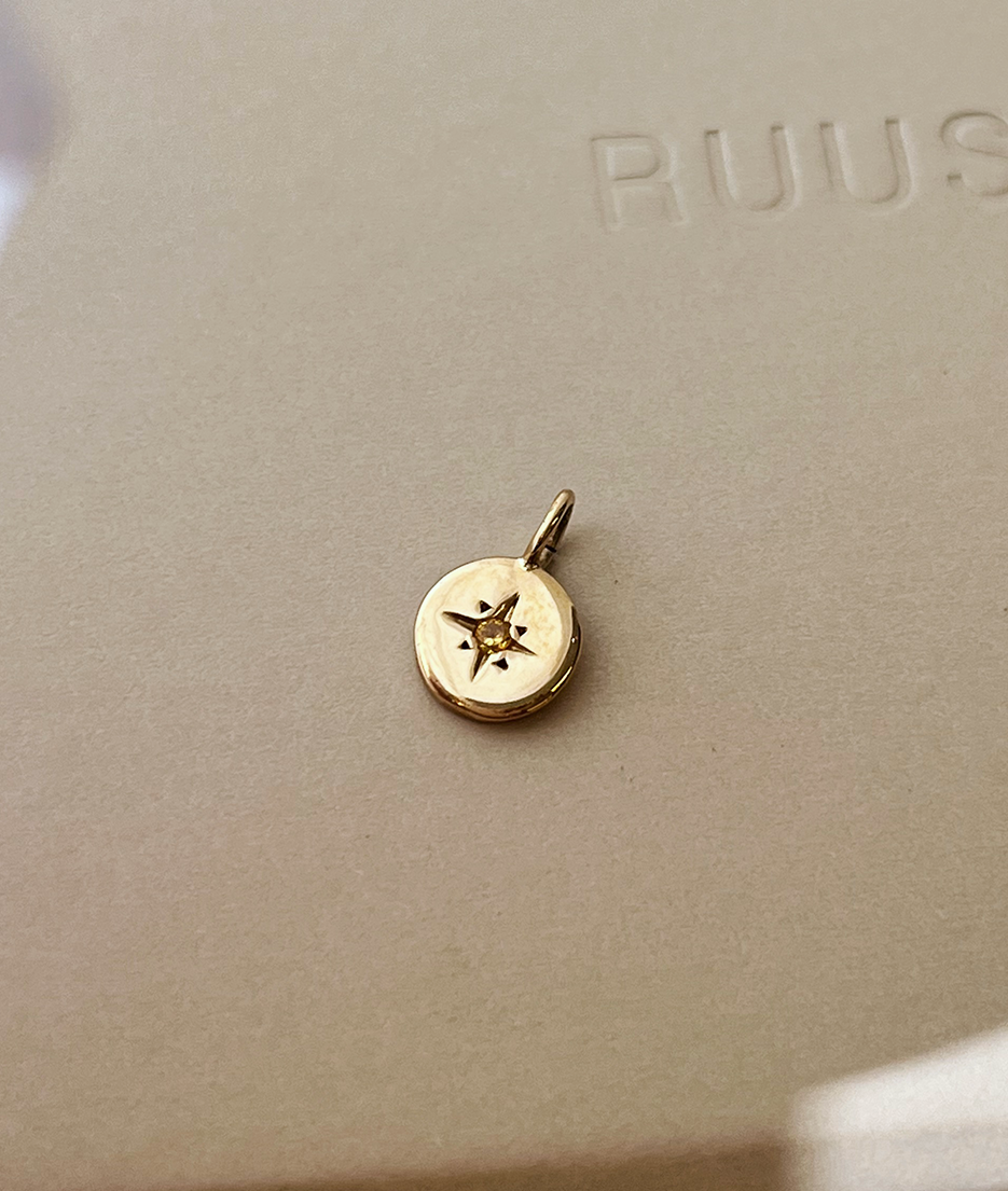 Additional Tiny True North with Yellow Sapphire