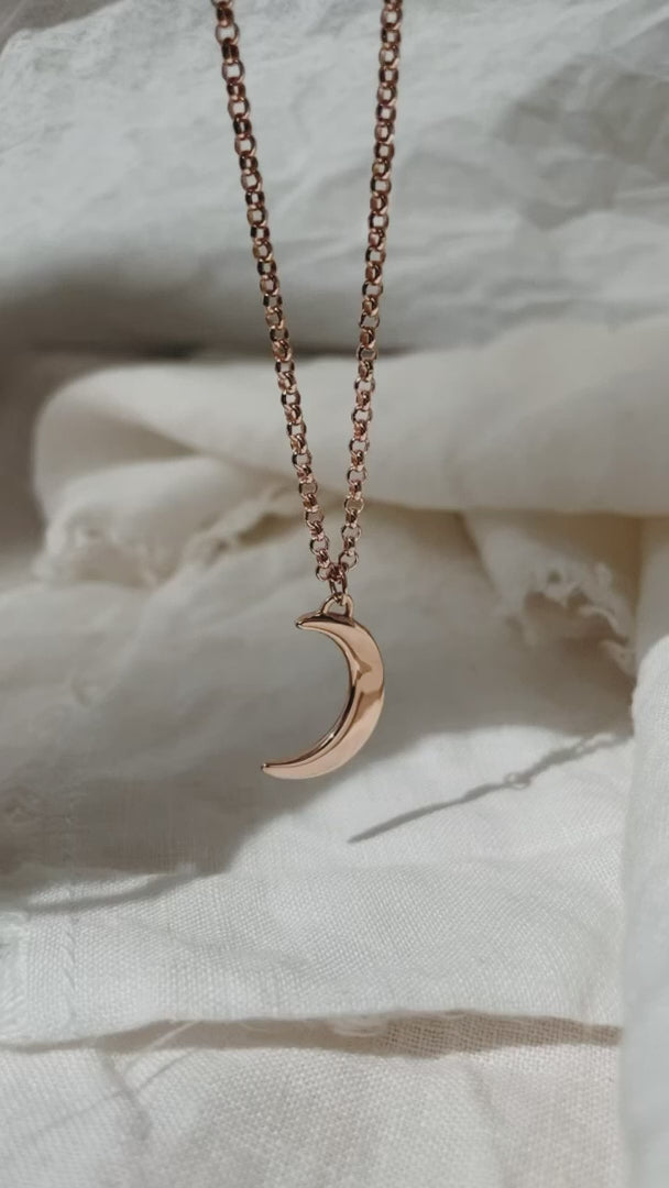 Load video: READYMADE Crescent Moon necklace