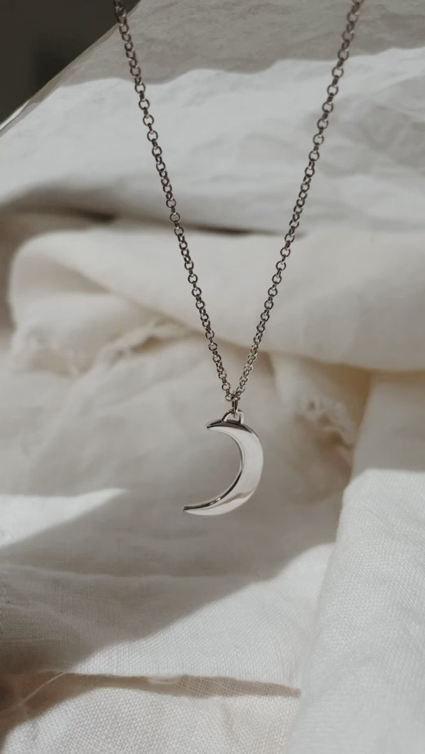 Load video: READYMADE Crescent Moon necklace