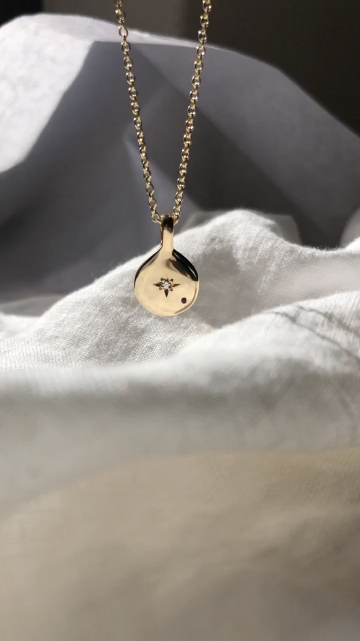 Load video: Mini Moon True North necklace