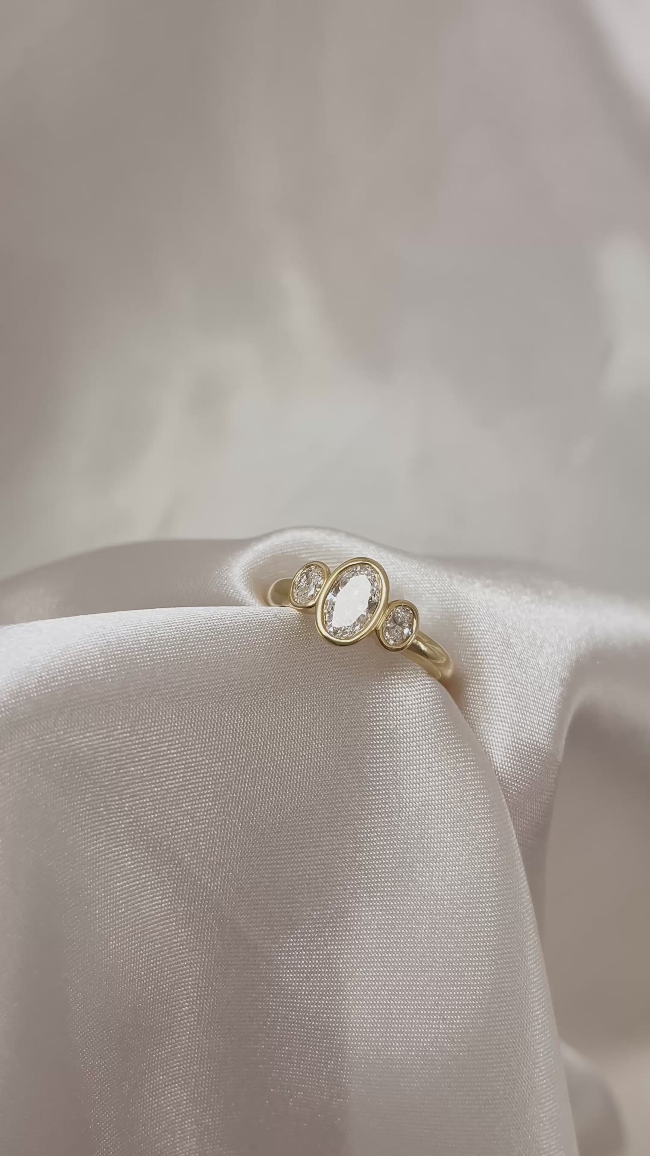 Load video: Small Oval Trilogy Ring
