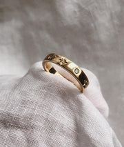 Moon & Stars 4mm Square ring - RUUSK