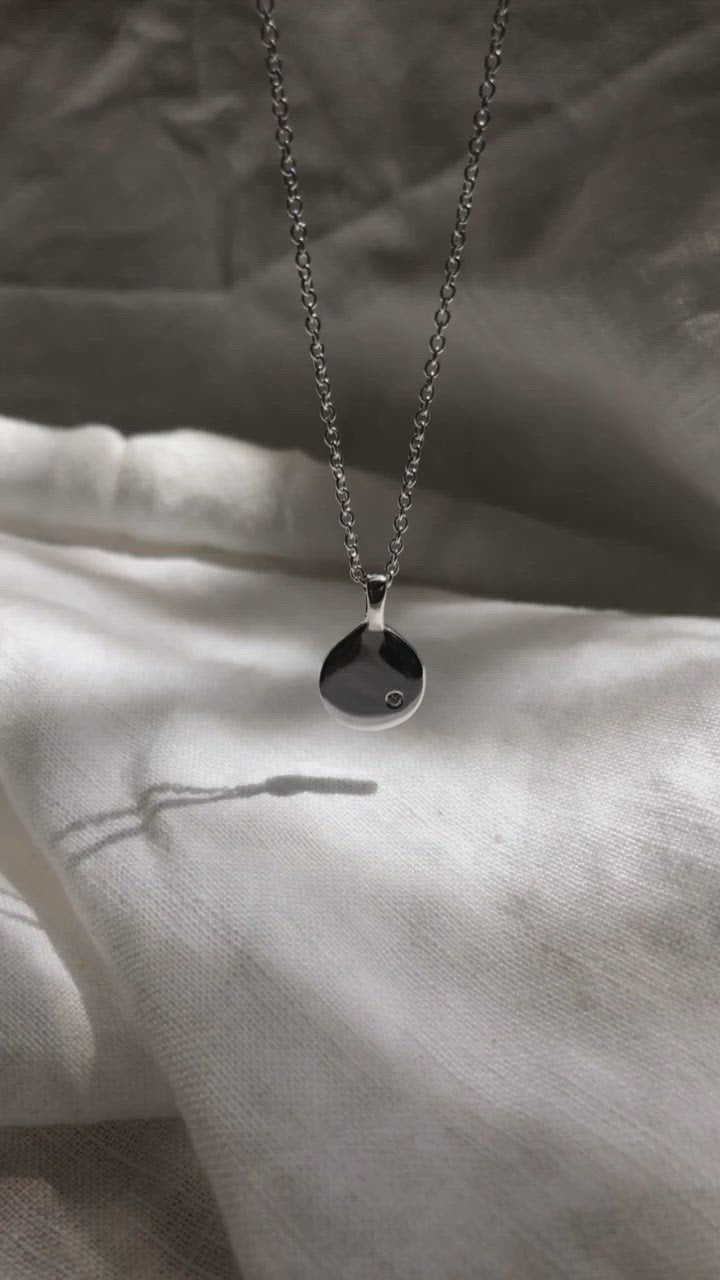 Load video: Mini Moon Pendant necklace