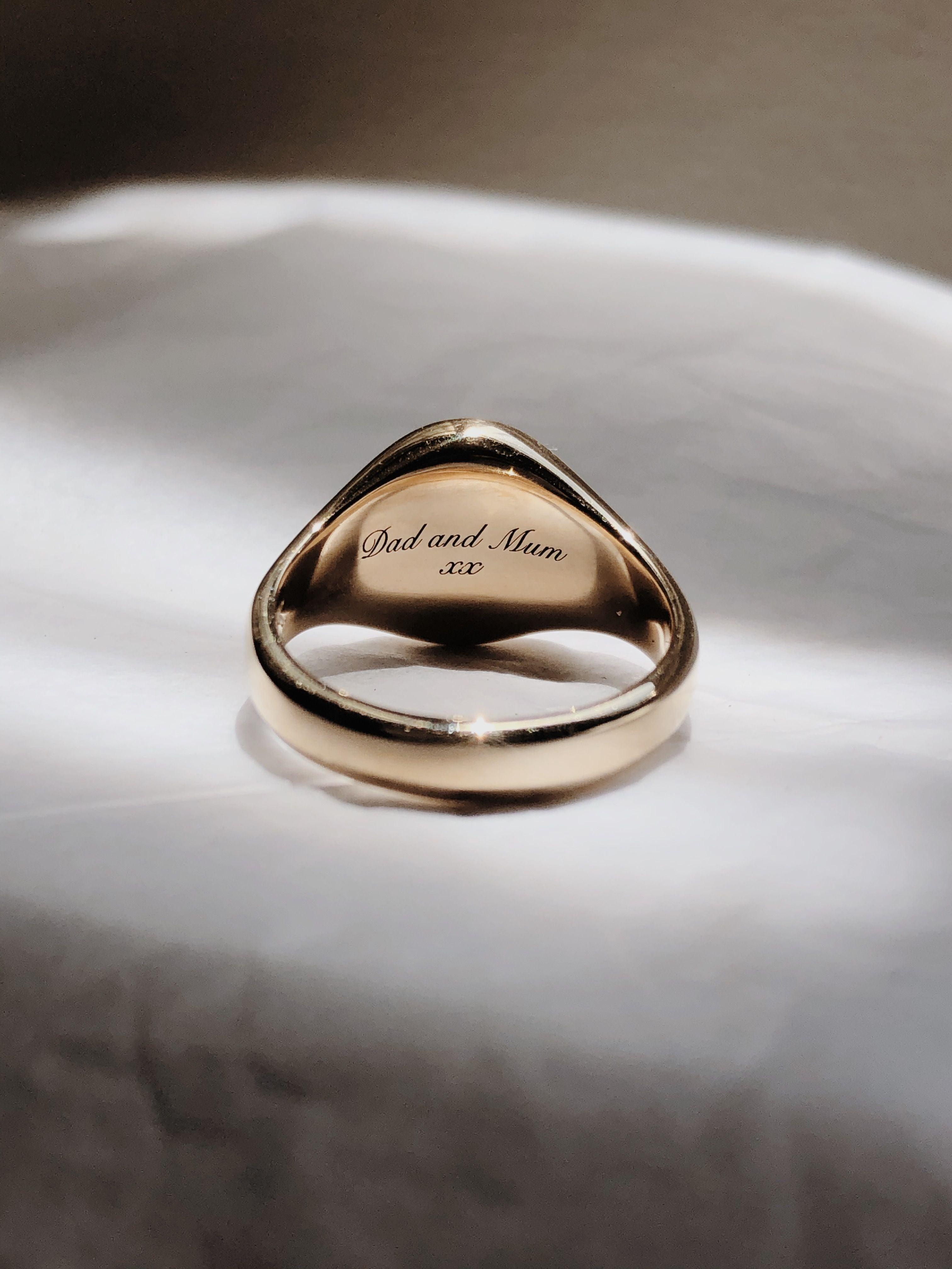 2.5mm Star-set Small Signet ring - RUUSK