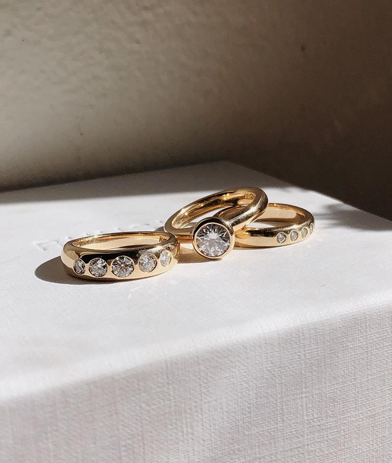5 Moons Diamond ring - RUUSK