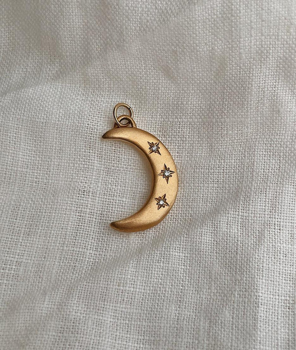 Crescent Moon & Stars Pendant (without chain) - RUUSK