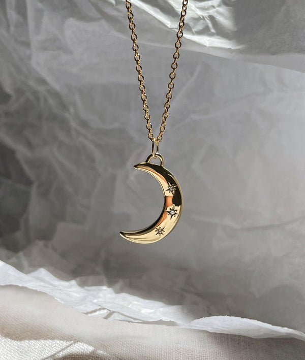 Crescent Moon & Stars necklace - RUUSK