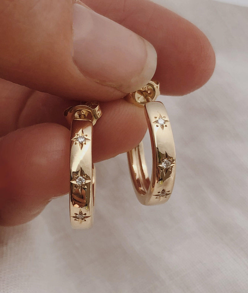 Diamond Luna earrings - RUUSK