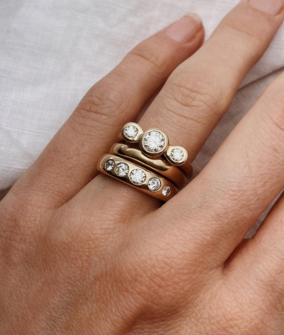 Medium Trilogy ring (0.7ctw) - RUUSK