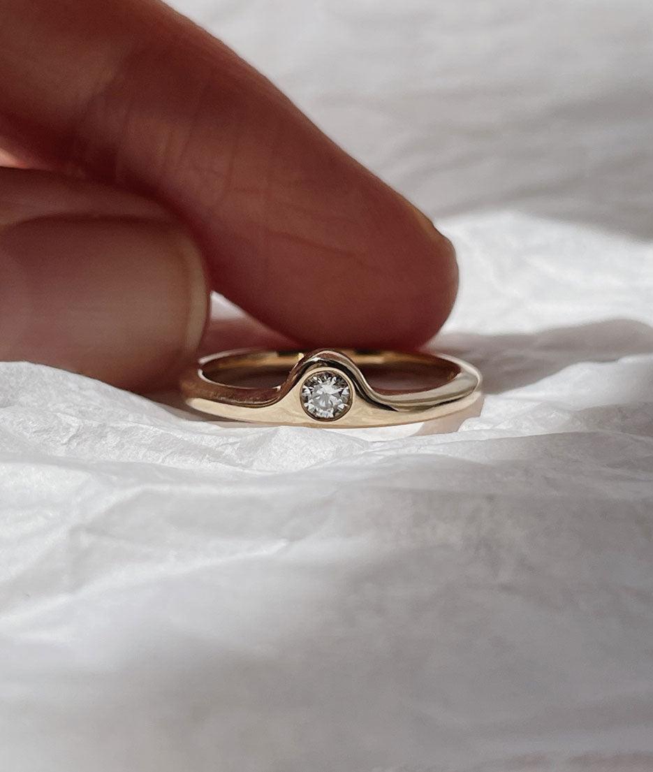 Mini Luna Diamond ring - RUUSK