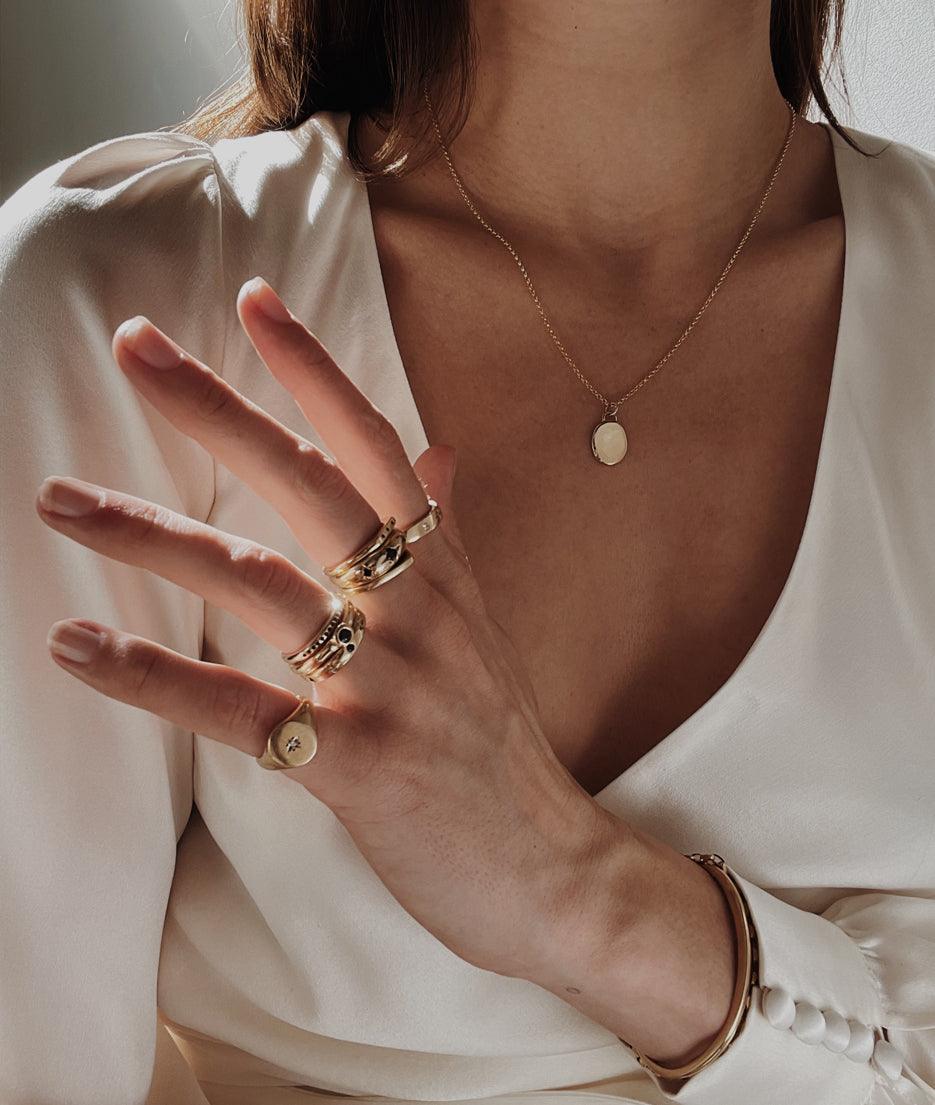 Plain Oval Pendant necklace - RUUSK