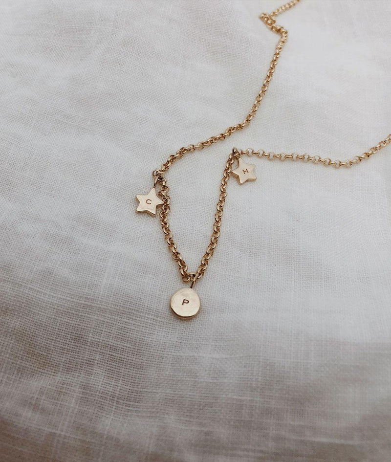 Tiny True North & Stars Charm necklace - RUUSK
