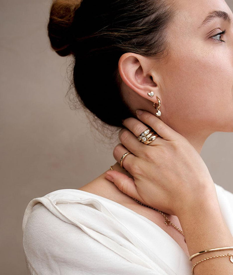 Heart of Gold Stud earring (single) - RUUSK