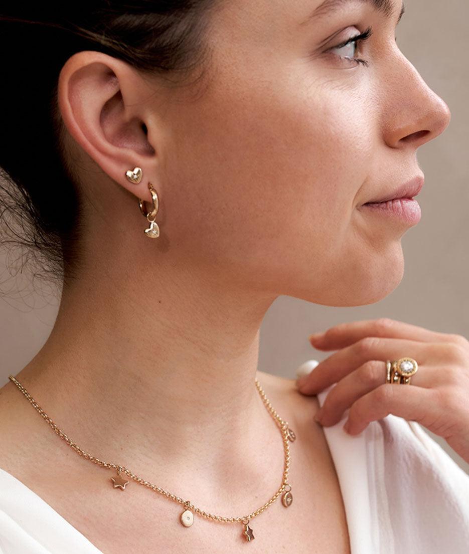 Yellow Gold Heart of Gold Stud earrings - RUUSK