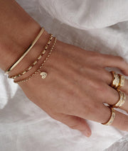 Tiny Heart of Gold Charm bracelet - RUUSK
