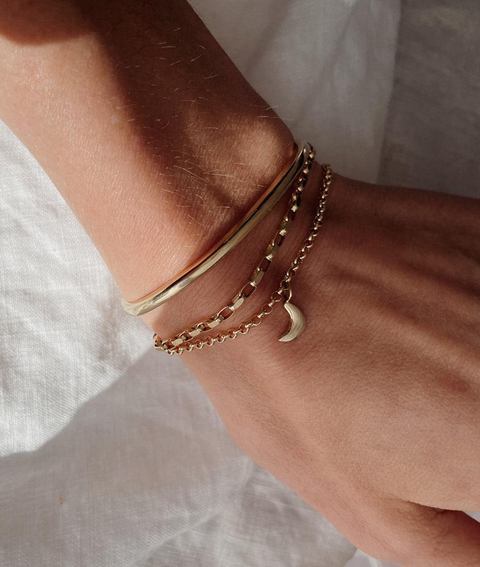Tiny Moon Charm bracelet - RUUSK