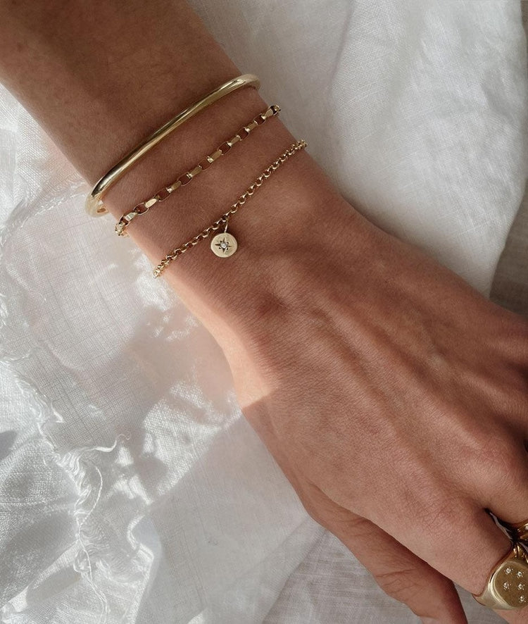 Tiny True North Charm bracelet - RUUSK