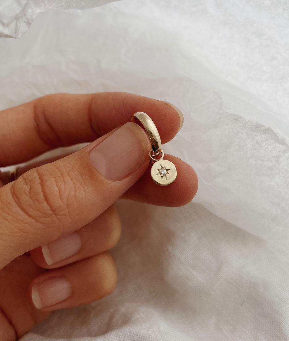 Tiny True North Hoop earrings - RUUSK