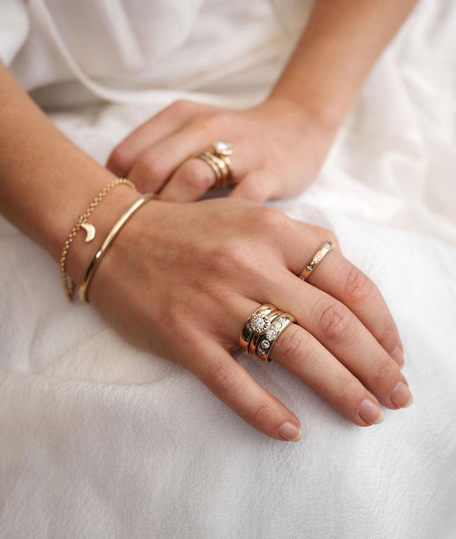 5 Moons Diamond ring - RUUSK