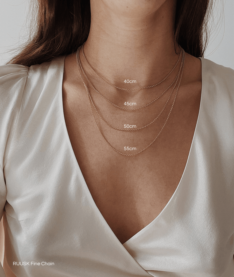 Yellow Gold Tiny True North necklace - RUUSK