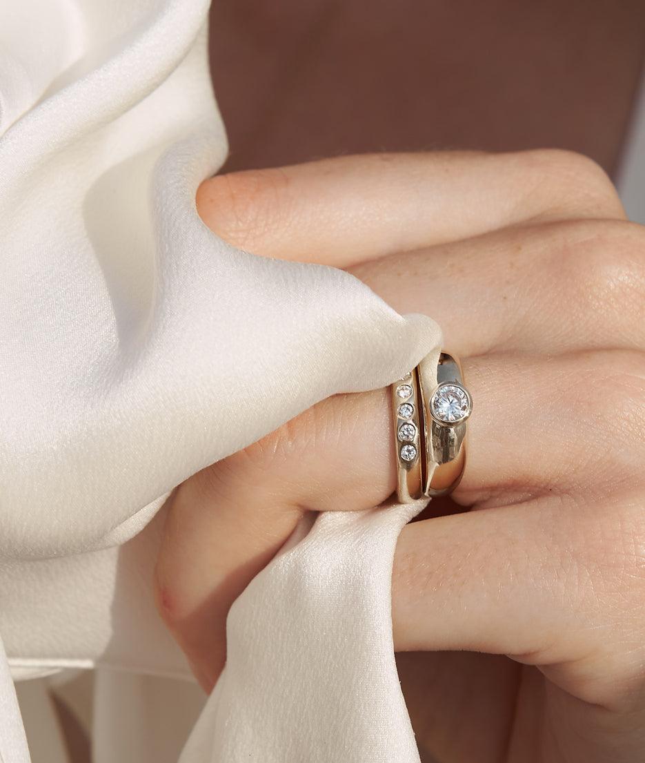 0.5ct Diamond Wide Organic ring - RUUSK