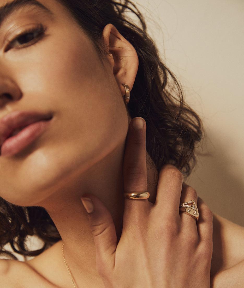 Diamond Luna earrings - RUUSK