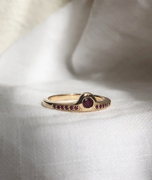 Ruby Mini Luna Rising Ring
