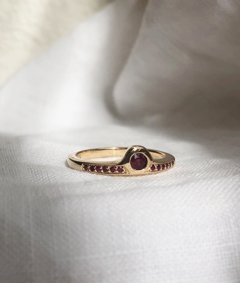 Ruby Mini Luna Rising Ring