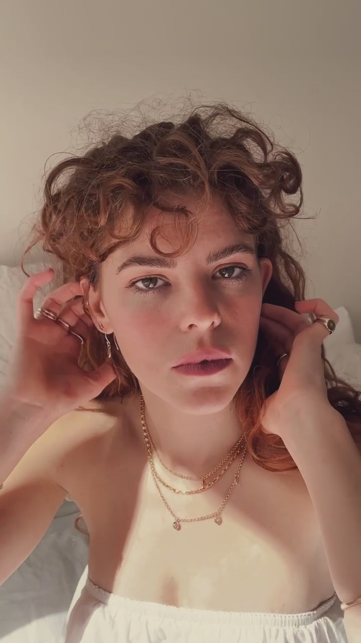 Load video: Tiny Moon Stud earrings