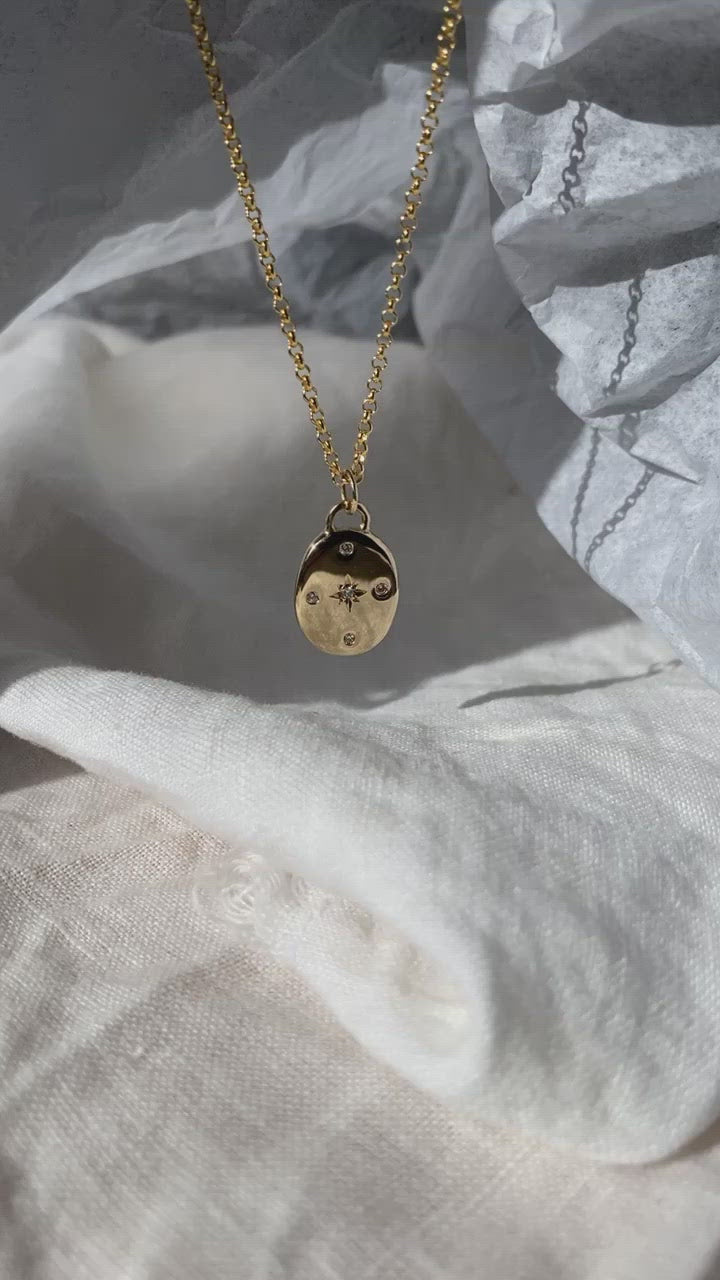 Load video: Compass Pendant necklace